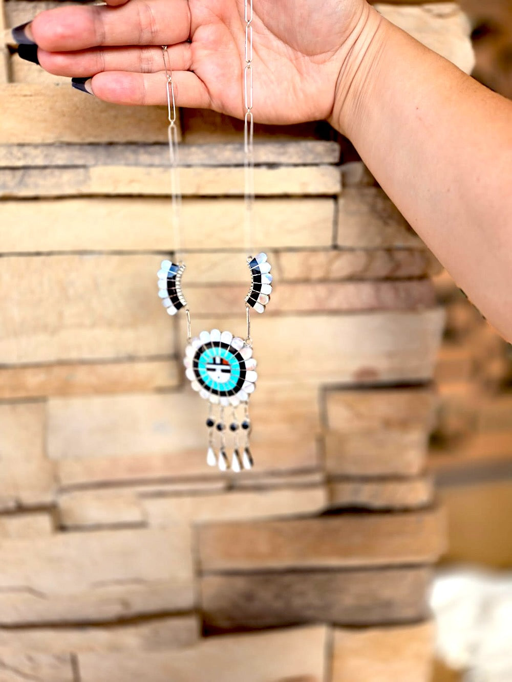 RTS ☆ Zuni Sunface Ceremonial Necklace – Turquoise Tuesday