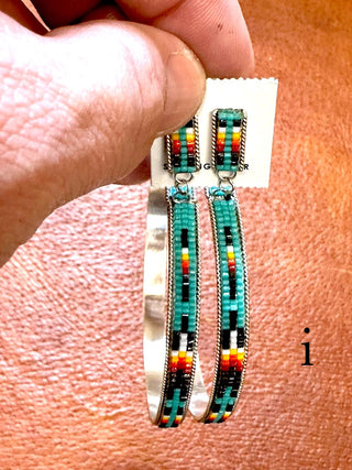 RTS ★ Large Beaded Hoop Earrings