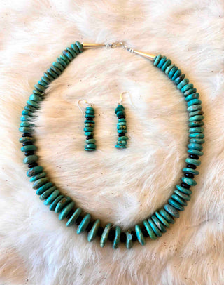 RTS ★ Turquoise Mountains Beaded Earring + Necklace Set