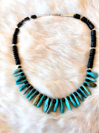 RTS ★ Onyx Splash Beaded Earring + Necklace Set