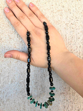 RTS ★ Onyx Luxe Beaded Earring + Necklace Set
