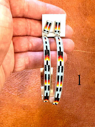 RTS ★ Large Beaded Hoop Earrings