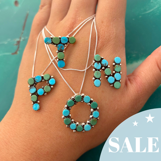 RTS ★ Original Porter Necklace ★ Blue Green Turquoise Mix