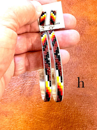 RTS ★ Large Beaded Hoop Earrings