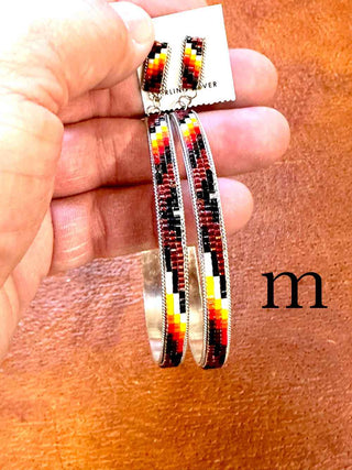 RTS ★ Large Beaded Hoop Earrings