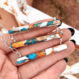 RTS ★ Slim Bar Spiny Mix Necklace