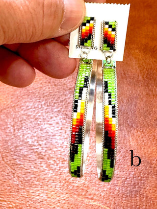 RTS ★ Large Beaded Hoop Earrings