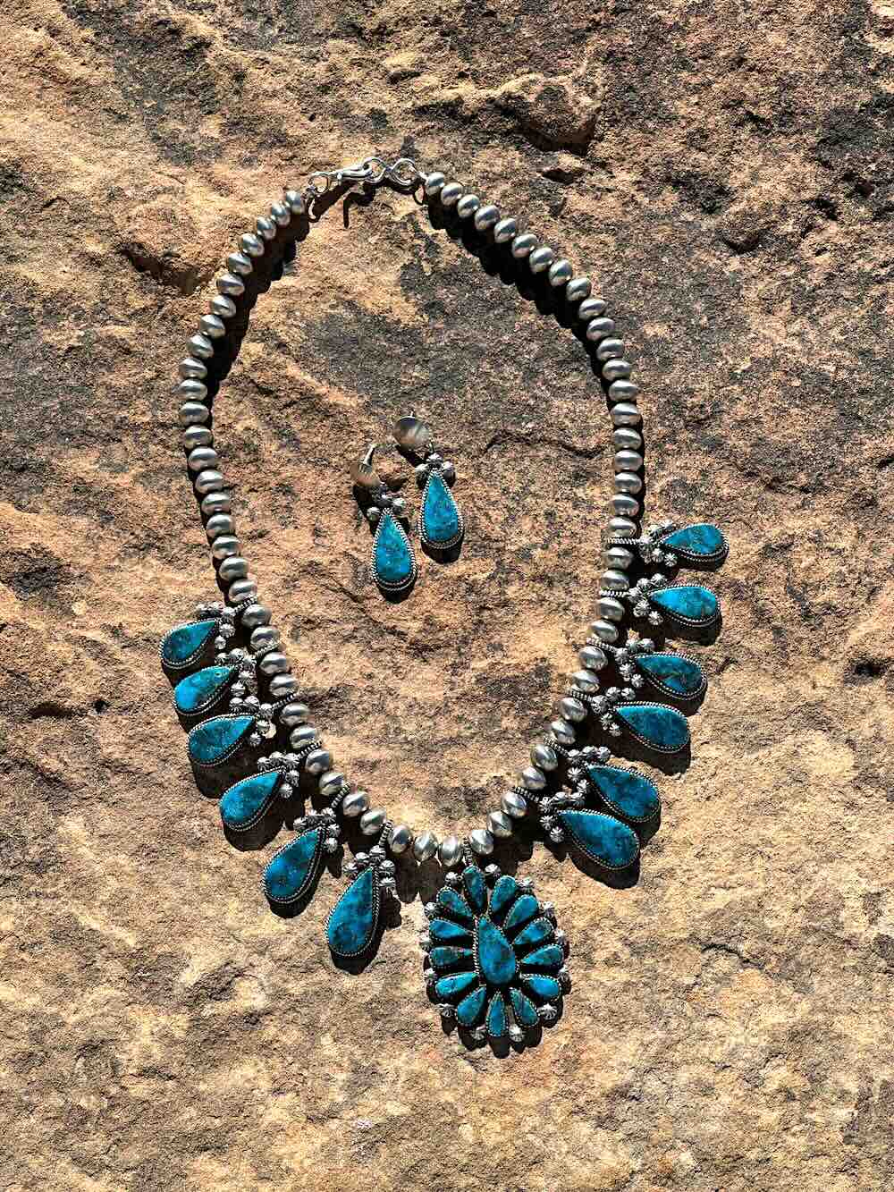 RTS ☆ Salina Warner Turquoise Squash Blossom Set – Turquoise Tuesday