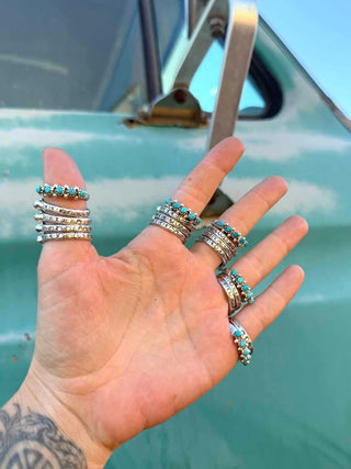 RTS ★ Badass Unisex Turquoise Stacker Ring