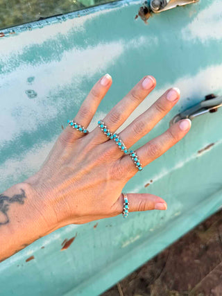 RTS ★ Badass Unisex Turquoise Stacker Ring