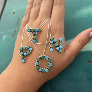 RTS ★ Original Porter Necklace ★ Blue Green Turquoise Mix