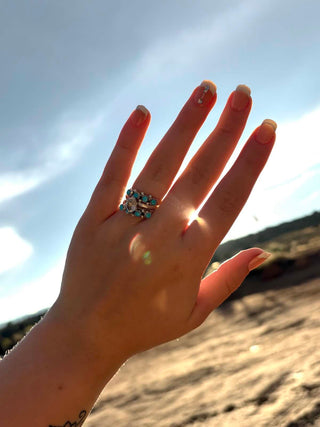 RTS ★ Badass Four Stone Zuni Stacker Ring