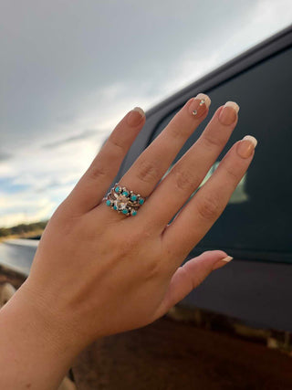 RTS ★ Badass Four Stone Zuni Stacker Ring