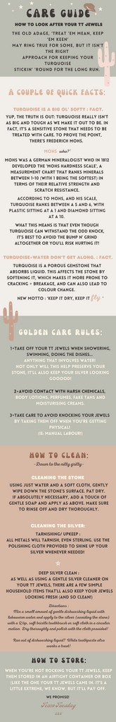 Care Guide - Showcase – Turquoise Tuesday