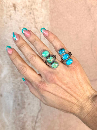 RTS ★ Sunset Trio Ring ★ Turquoise