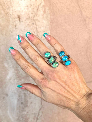 RTS ★ Sunset Trio Ring ★ Turquoise