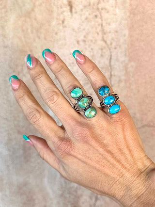 RTS ★ Sunset Trio Ring ★ Turquoise