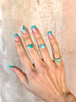 RTS ★ Lil' Heart Ring ★ Turquoise