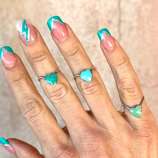 RTS ★ Lil' Heart Ring ★ Turquoise