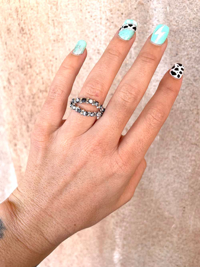 Curve Stacker Ring ★ WHITE BUFFALO
