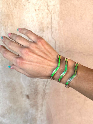 RTS ★ New Chevron Cuff ★ Agave Green