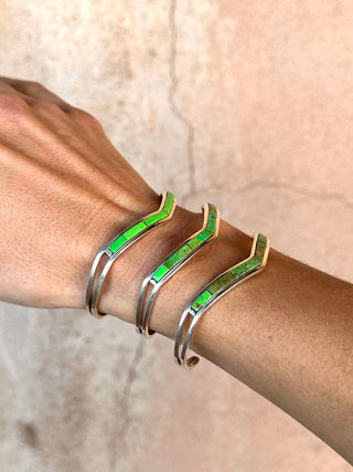 RTS ★ New Chevron Cuff ★ Agave Green