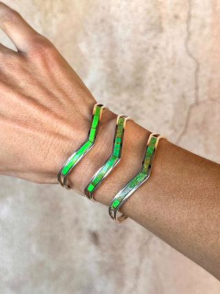 RTS ★ New Chevron Cuff ★ Agave Green