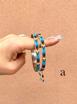 RTS ★ Large Beaded Hoop Earrings