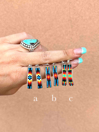 RTS ★ Curved Beaded Dangle Earrings