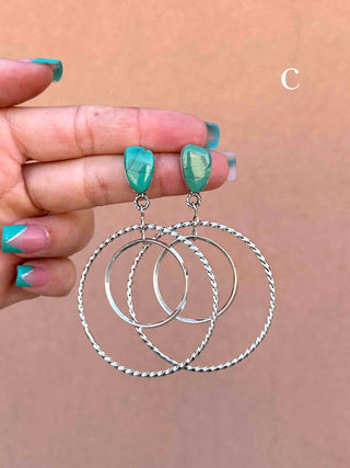RTS ★ Double Trouble Hoops ★ Turquoise