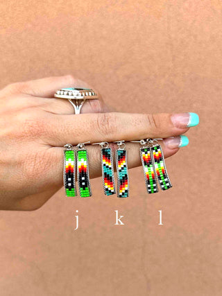 RTS ★ Curved Beaded Dangle Earrings