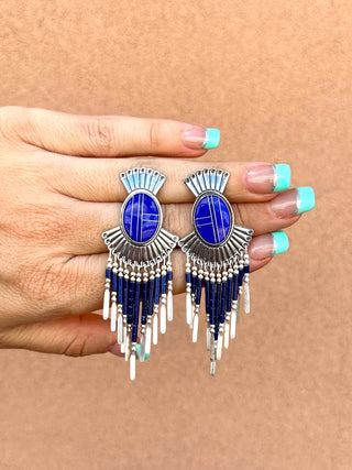 RTS ★ Beaded Artisan Lapis Earrings