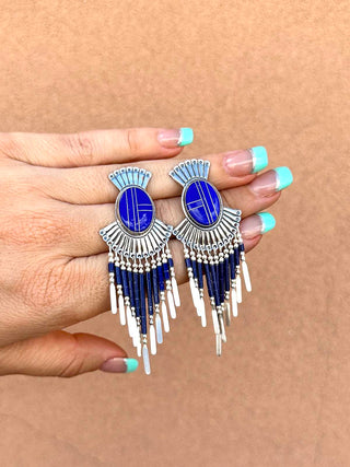 RTS ★ Beaded Artisan Lapis Earrings