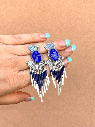 RTS ★ Beaded Artisan Lapis Earrings