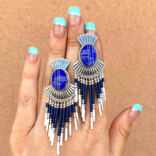 RTS ★ Beaded Artisan Lapis Earrings