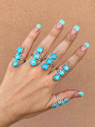 RTS ★ Zuni Sleeping Beauty Flower Ring