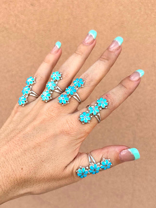 RTS ★ Zuni Sleeping Beauty Flower Ring
