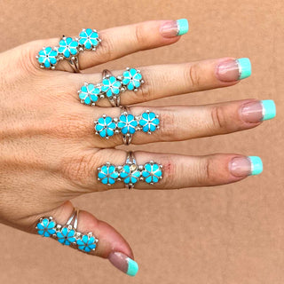 RTS ★ Zuni Sleeping Beauty Flower Ring