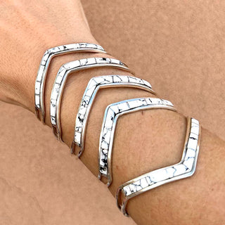 RTS ★ New Chevron Cuff ★ White Buffalo