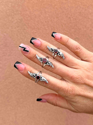 RTS ★ Garnet Rising Flame Ring