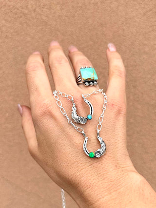 RTS ★ Floral Horseshoe Necklace