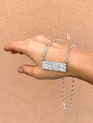 RTS ★ Engraved Bar Necklace