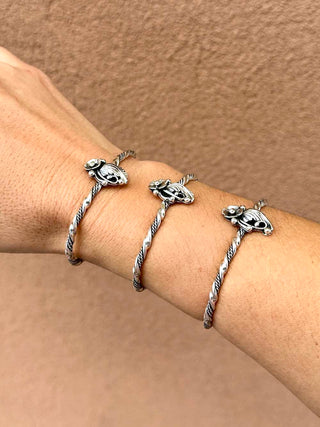 RTS ★ Sterling Flower Twist Cuff
