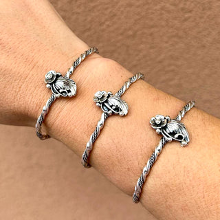 RTS ★ Sterling Flower Twist Cuff
