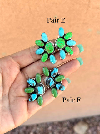 RTS ★ Navajo Half Cluster Earrings