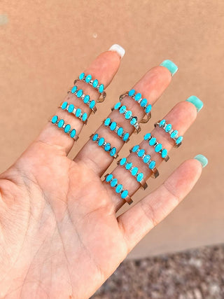RTS ★ Turquoise Slanted Rings