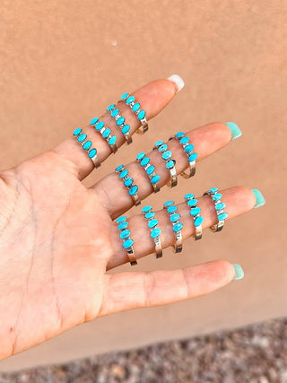 RTS ★ Turquoise Slanted Rings