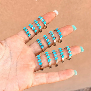 RTS ★ Turquoise Slanted Rings