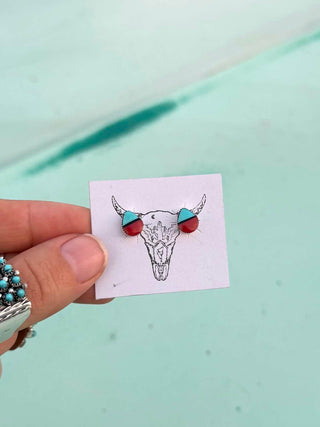 RTS ★ Zuni Teardrop Studs