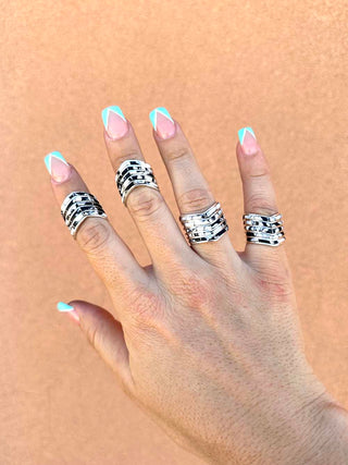 RTS ★ White Buffalo Five Chevron Cuff Ring